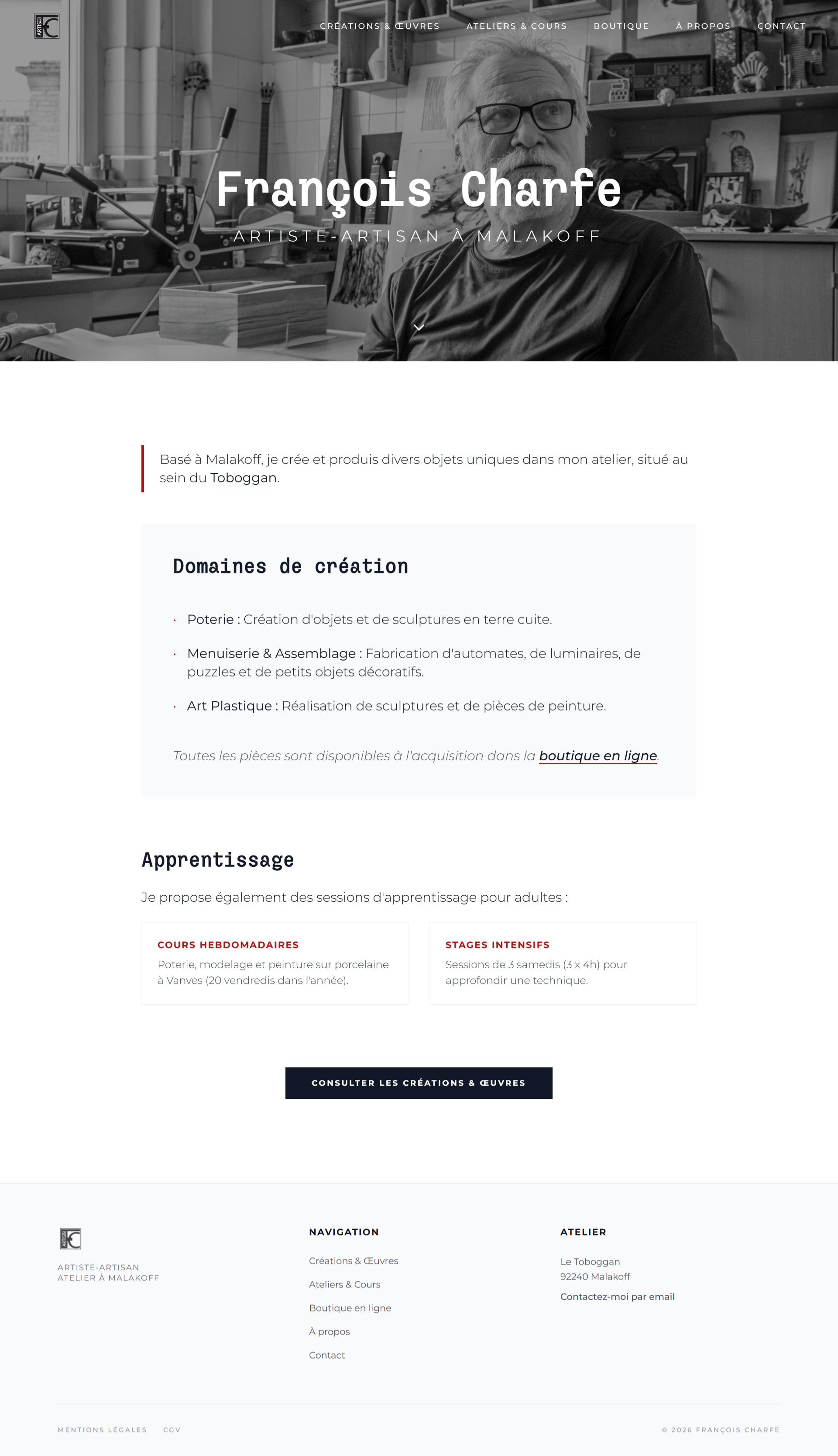Aperçu du site de François Charfe